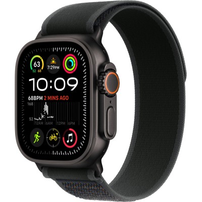 Apple Watch Ultra 2 GPS + Cellular, 49 мм, корпус черного из титана, ремешок Trail черного цвета